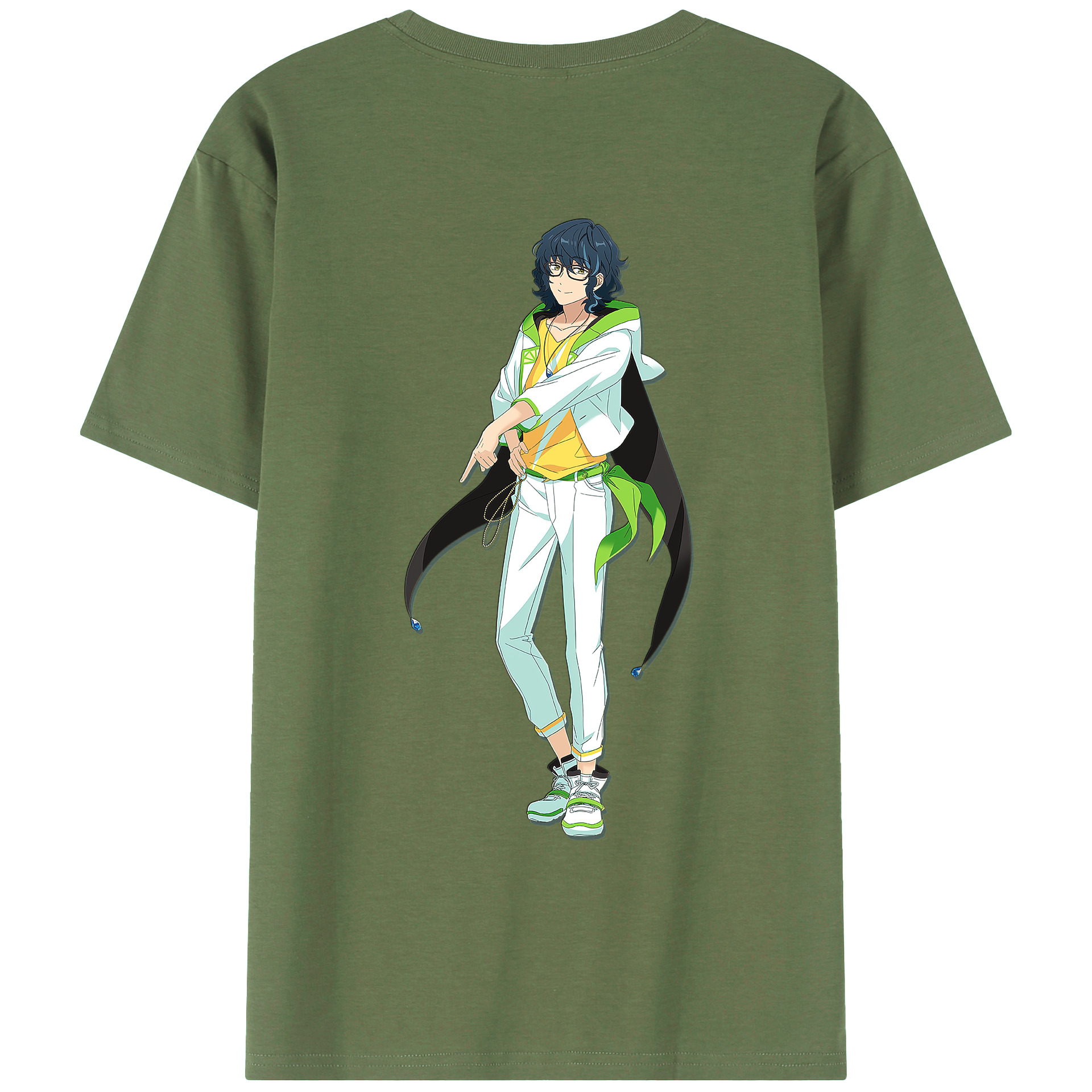 （画像用） あんさんぶるスターズ! Ensemble Stars 綿100％ メンズ半袖Tシャツ（バックプリント） 通気性